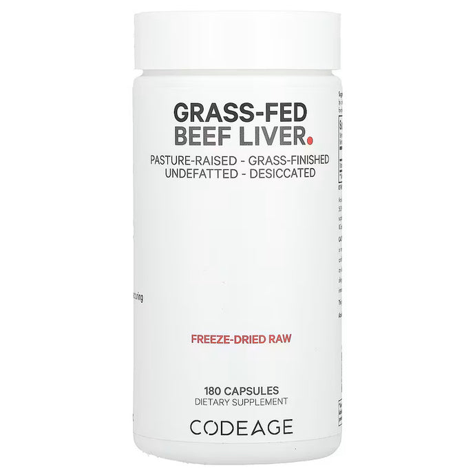 Codeage, Grass-Fed Beef Liver, 180 Capsules