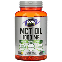 Load image into Gallery viewer, MCT OIL 1000MG, NOW SPORTS, 150 Softgels
