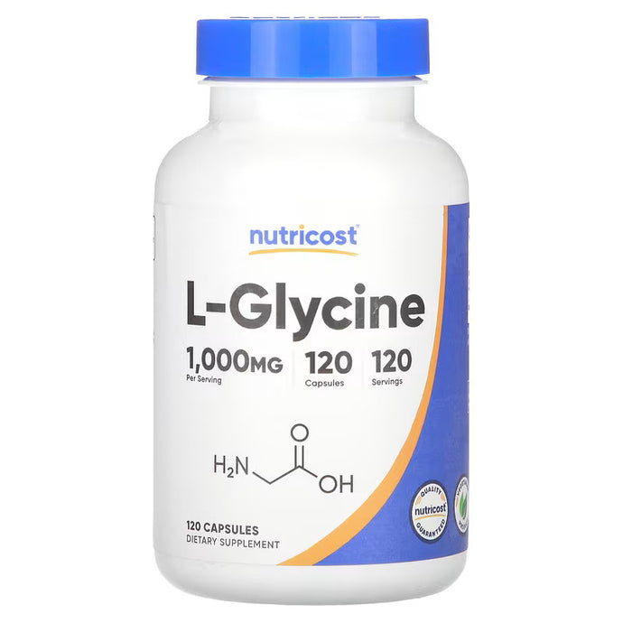 L-Glycine Nutricost 1,000 mg, 120 Capsules