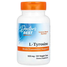 Load image into Gallery viewer, Doctor&#39;s Best L-Tyrosine 500 mg, 120 Veggie Caps
