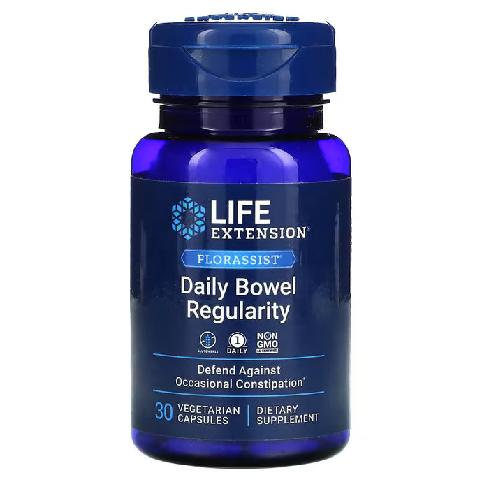 Life Extension Florassist, Daily Bowel Regularity 30 Veg Caps