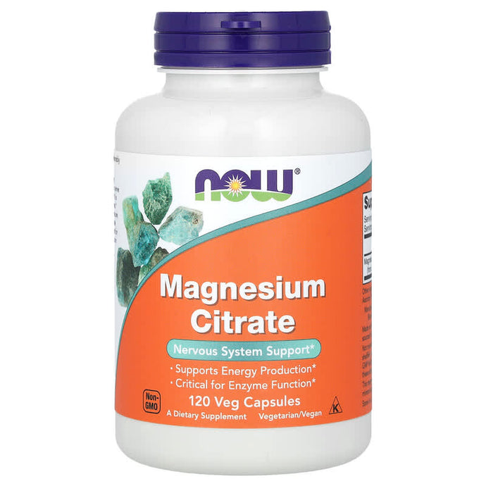 NOW Magnesium Citrate 120 Veg Capsules