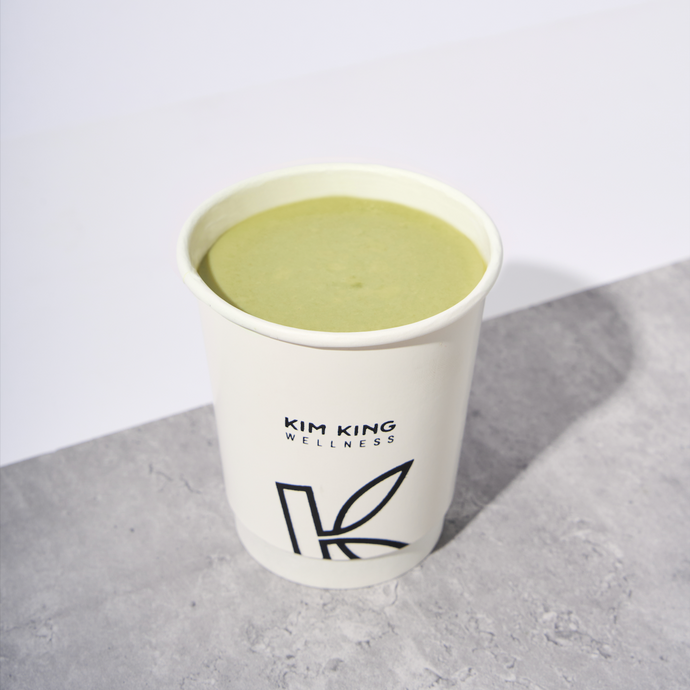 Hot White Chocolate Matcha Broth Latte 8 oz.